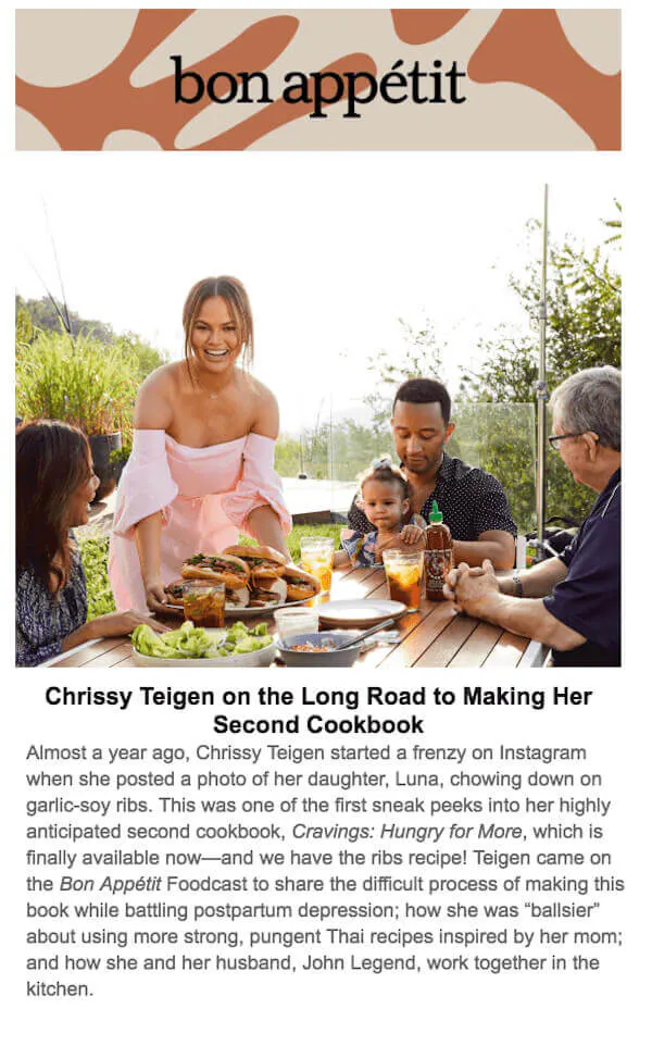 great newsletter examples-Bon Appetit