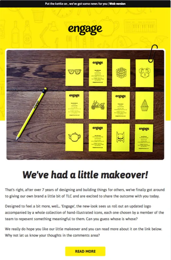 great newsletter examples-Engage