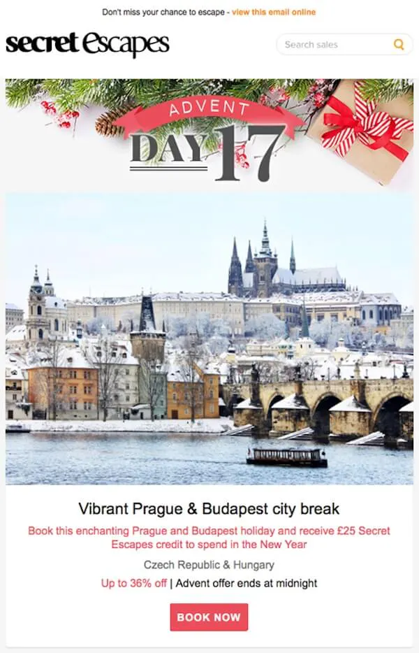 great newsletter examples-Secret Escapes